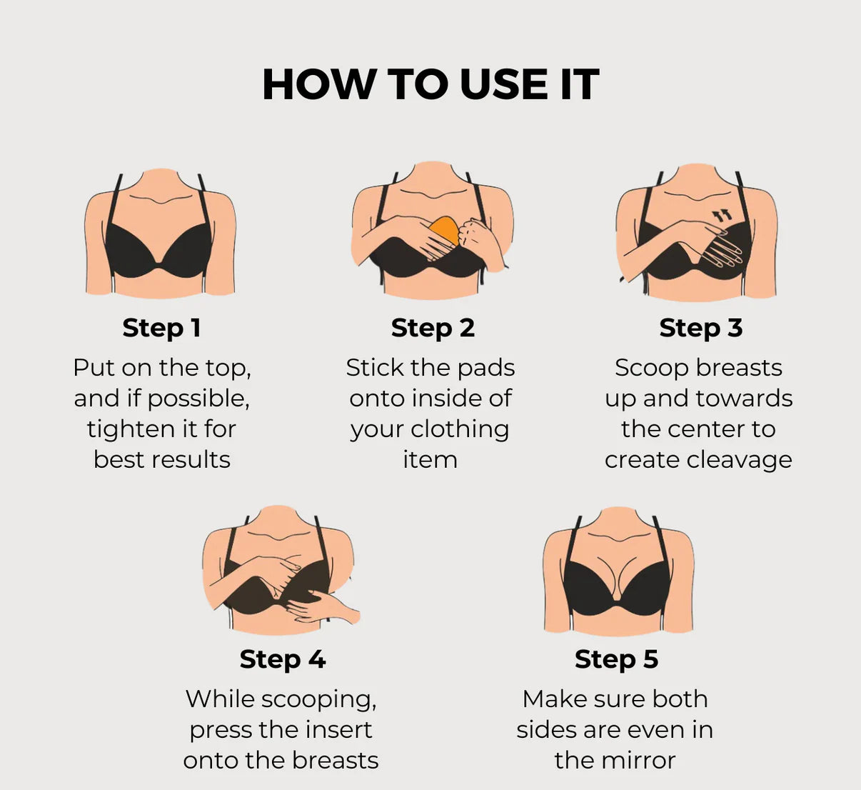 Snowy - Sticky Insert Bra